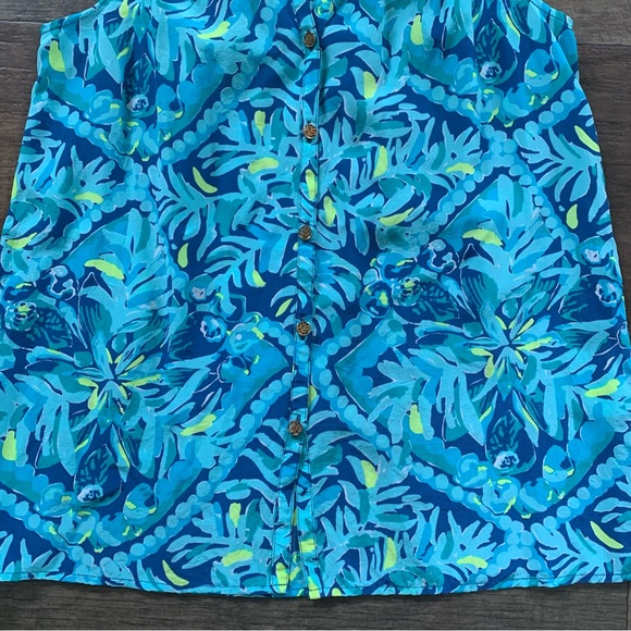 Lilly Pulitzer Midnight Cove silk SOIE tank top - Picture 8 of 10